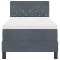 Preview: Boxspringbett mit Matratze Dunkelgrau 80 x 200 cm Samt