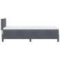 Preview: Boxspringbett mit Matratze Dunkelgrau 80x200 cm Samt