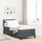 Preview: Boxspringbett mit Matratze Dunkelgrau 80x200 cm Samt