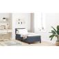 Preview: Boxspringbett mit Matratze Dunkelgrau 80x200 cm Samt