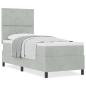 Preview: Boxspringbett mit Matratze Hellgrau 80x200 cm Samt