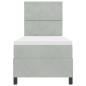 Preview: Boxspringbett mit Matratze Hellgrau 80x200 cm Samt