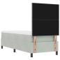 Preview: Boxspringbett mit Matratze Hellgrau 80x200 cm Samt