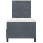 Preview: Boxspringbett mit Matratze Dunkelgrau 80x200 cm Samt