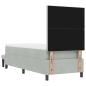 Preview: Boxspringbett mit Matratze & Bank Hellgrau 80x200 cm Samt
