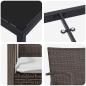 Preview: 5-teiliges Gartentisch-Set mit Kissen Braun Poly Rattan
