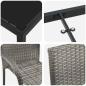 Preview: 5-teiliges Garten-Esstischset Grau Poly-Rattan