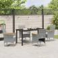 Preview: 5-teiliges Garten-Essset - Graues Poly-Rattan