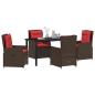 Preview: 5-teiliges Garten-Dining-Set Braun Poly Rattan
