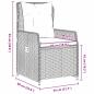 Preview: Garten Essgruppe mit Kissen 5 pcs Schwarz Poly Rattan
