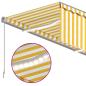 Preview: Markise Manuell Einziehbar mit Rollo LED 3x2,5m Gelb & Weiß
