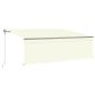 Preview: Markise Automatisch mit Rollo LED Windsensor 4x3 m Creme