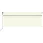 Preview: Markise Automatisch mit Rollo LED Windsensor 4x3 m Creme
