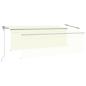 Preview: Markise Automatisch mit Rollo LED Windsensor 4x3 m Creme