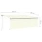 Preview: Markise Automatisch mit Rollo LED Windsensor 4x3 m Creme