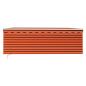 Preview: Markise Manuell Einziehbar mit Rollo 4,5x3 m Orange & Braun