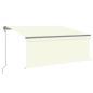 Preview: Markise Automatisch Einziehbar mit Volant 3,5x2,5 m Creme