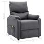 Preview: Massagesessel Dunkelgrau Stoff