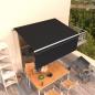 Preview: ARDEBO.de - Markise Manuell Einziehbar mit Rollo 3x2,5 m Anthrazit
