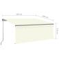 Preview: Markise Manuell Einziehbar mit Rollo 3,5x2,5 m Creme