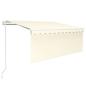 Preview: Markise Automatisch Einziehbar mit Volant 3,5x2,5 m Creme