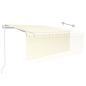 Preview: Markise Automatisch Einziehbar mit Volant 3,5x2,5 m Creme