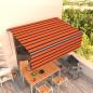 Preview: ARDEBO.de - Markise Automatisch Einziehbar mit Volant 4,5x3m Orange & Braun