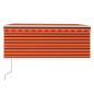 Preview: Markise Automatisch Einziehbar mit Volant 3x2,5 m Orange Braun
