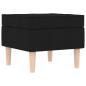 Preview: Sessel mit Fußhocker Schwarz Stoff
