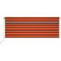 Preview: Markise Manuell Einziehbar mit Rollo 4,5x3 m Orange Braun