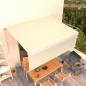 Preview: ARDEBO.de - Markise Manuell Einziehbar mit Rollo 4x3 m Creme