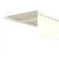 Preview: Markise Manuell Einziehbar mit Rollo 4x3 m Creme