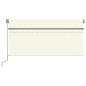 Preview: Markise Manuell Einziehbar mit Rollo LED 3,5x2,5 m Creme