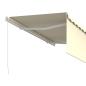 Preview: Markise Manuell Einziehbar mit Rollo 3x2,5 m Creme