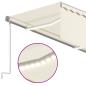 Preview: Markise Automatisch mit Rollo LED Windsensor 3x2,5 m Creme