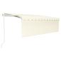 Preview: Markise Automatisch Einziehbar mit Volant 4x3 m Creme