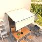 Preview: ARDEBO.de - Markise Automatisch Einziehbar mit Volant 3x2,5 m Creme