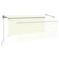 Preview: Markise Automatisch Einziehbar mit Volant 3x2,5 m Creme