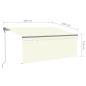 Preview: Markise Automatisch Einziehbar mit Volant 3x2,5 m Creme