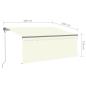 Preview: Markise Automatisch Einziehbar mit Volant 3x2,5 m Creme