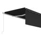 Preview: Markise Manuell Einziehbar mit Rollo 5x3 m Anthrazit