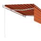 Preview: Markise Automatisch Einziehbar mit Volant 4,5x3m Orange & Braun