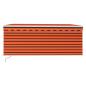Preview: Markise Manuell Einziehbar mit Rollo 3,5x2,5 m Orange Braun