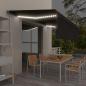 Preview: ARDEBO.de - Markise Automatisch mit Rollo LED Windsensor 5x3m Anthrazit