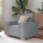 Preview: ARDEBO.de - Sofa Stuhl Hellgrau 60 cm Stoff