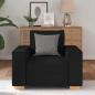 Preview: Sofa Stuhl Schwarz 60 cm Stoff