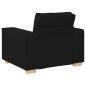 Preview: Sofa Stuhl Schwarz 60 cm Stoff