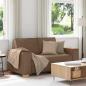 Preview: ARDEBO.de - 2-Sitzer Sofa Braun 120 cm Stoff