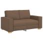 Preview: 2-Sitzer Sofa Braun 120 cm Stoff