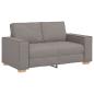 Preview: 2-Sitzer Sofa Taupe 120 cm Stoff